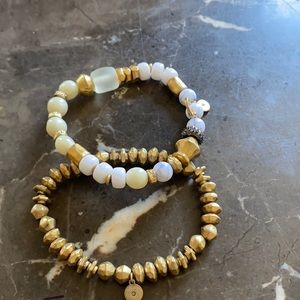 Stella & Dot Gold Bangles